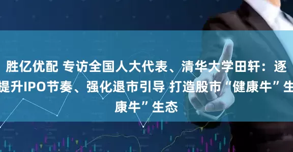 胜亿优配 专访全国人大代表、清华大学田轩：逐步提升IPO节奏、强化退市引导 打造股市“健康牛”生态