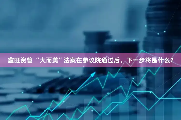 鑫旺资管 “大而美”法案在参议院通过后，下一步将是什么？