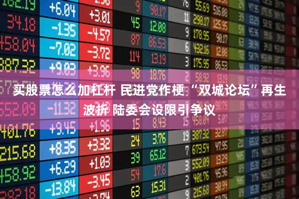 买股票怎么加杠杆 民进党作梗 “双城论坛”再生波折 陆委会设限引争议