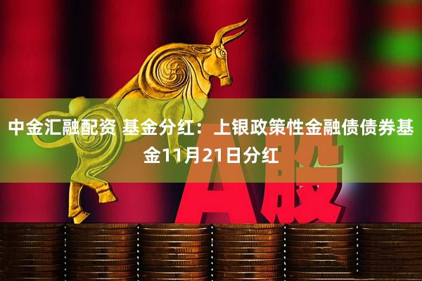 中金汇融配资 基金分红：上银政策性金融债债券基金11月21日分红